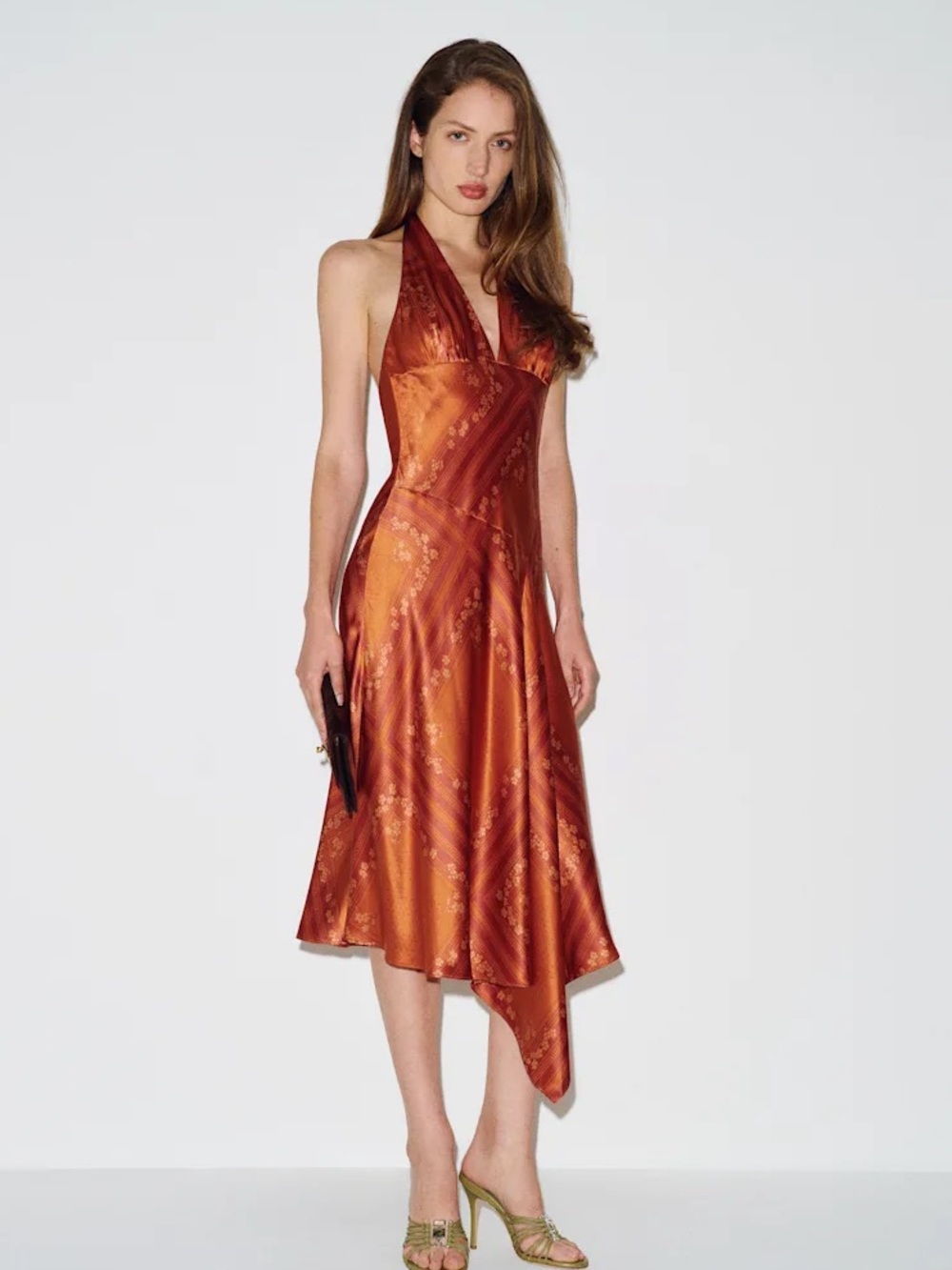 Reformation Benedita Asymmetrical Halter Dress NWT